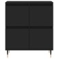 vidaXL Credenze 2 pz Nere in Legno Multistrato vidaXL Credenze 2 pz Nere in Legno Multistrato