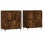 vidaXL Credenze 2 pz Rovere Fumo in Legno Multistrato vidaXL Credenze 2 pz Rovere Fumo in Legno Multistrato