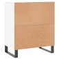 vidaXL Credenze 2 pz Bianche in Legno Multistrato vidaXL Credenze 2 pz Bianche in Legno Multistrato