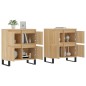 vidaXL Credenze 2 pz Rovere Sonoma in Legno Multistrato vidaXL Credenze 2 pz Rovere Sonoma in Legno Multistrato