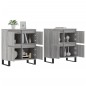 vidaXL Credenze 2 pz Grigio Sonoma in Legno Multistrato vidaXL Credenze 2 pz Grigio Sonoma in Legno Multistrato