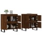 vidaXL Credenze 2 pz Rovere Marrone in Legno Multistrato vidaXL Credenze 2 pz Rovere Marrone in Legno Multistrato
