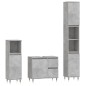 vidaXL Set Mobili da Bagno 3 pz Grigio Cemento in Legno Multistrato vidaXL Set Mobili da Bagno 3 pz Grigio Cemento in Legno Multistrato