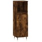 vidaXL Set Mobili da Bagno 3 pz Rovere Fumo in Legno Multistrato vidaXL Set Mobili da Bagno 3 pz Rovere Fumo in Legno Multistrato