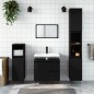 vidaXL Set Mobili da Bagno 3 pz Nero in Legno Multistrato vidaXL Set Mobili da Bagno 3 pz Nero in Legno Multistrato