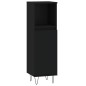 vidaXL Set Mobili da Bagno 3 pz Nero in Legno Multistrato vidaXL Set Mobili da Bagno 3 pz Nero in Legno Multistrato