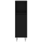 vidaXL Set Mobili da Bagno 3 pz Nero in Legno Multistrato vidaXL Set Mobili da Bagno 3 pz Nero in Legno Multistrato