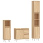 vidaXL Set Mobili da Bagno 3 pz Rovere Sonoma in Legno Multistrato vidaXL Set Mobili da Bagno 3 pz Rovere Sonoma in Legno Multistrato