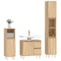 vidaXL Set Mobili da Bagno 3 pz Rovere Sonoma in Legno Multistrato vidaXL Set Mobili da Bagno 3 pz Rovere Sonoma in Legno Multistrato