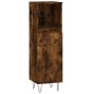 vidaXL Set Mobili da Bagno 3 pz Rovere Fumo in Legno Multistrato vidaXL Set Mobili da Bagno 3 pz Rovere Fumo in Legno Multistrato