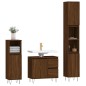 vidaXL Set Mobili da Bagno 3 pz Rovere Marrone in Legno Multistrato vidaXL Set Mobili da Bagno 3 pz Rovere Marrone in Legno Multistrato