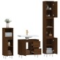 vidaXL Set Mobili da Bagno 3 pz Rovere Marrone in Legno Multistrato vidaXL Set Mobili da Bagno 3 pz Rovere Marrone in Legno Multistrato