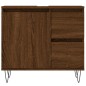 vidaXL Set Mobili da Bagno 3 pz Rovere Marrone in Legno Multistrato vidaXL Set Mobili da Bagno 3 pz Rovere Marrone in Legno Multistrato