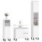 vidaXL Set Mobili da Bagno 3 pz Bianco in Legno Multistrato vidaXL Set Mobili da Bagno 3 pz Bianco in Legno Multistrato