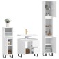 vidaXL Set Mobili da Bagno 3 pz Bianco in Legno Multistrato vidaXL Set Mobili da Bagno 3 pz Bianco in Legno Multistrato