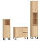 vidaXL Set Mobili da Bagno 3 pz Rovere Sonoma in Legno Multistrato vidaXL Set Mobili da Bagno 3 pz Rovere Sonoma in Legno Multistrato