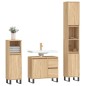 vidaXL Set Mobili da Bagno 3 pz Rovere Sonoma in Legno Multistrato vidaXL Set Mobili da Bagno 3 pz Rovere Sonoma in Legno Multistrato