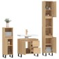 vidaXL Set Mobili da Bagno 3 pz Rovere Sonoma in Legno Multistrato vidaXL Set Mobili da Bagno 3 pz Rovere Sonoma in Legno Multistrato