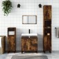 vidaXL Set Mobili da Bagno 3 pz Rovere Fumo in Legno Multistrato vidaXL Set Mobili da Bagno 3 pz Rovere Fumo in Legno Multistrato