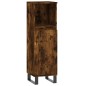 vidaXL Set Mobili da Bagno 3 pz Rovere Fumo in Legno Multistrato vidaXL Set Mobili da Bagno 3 pz Rovere Fumo in Legno Multistrato