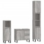 vidaXL Set Mobili da Bagno 3 pz Grigio Sonoma in Legno Multistrato vidaXL Set Mobili da Bagno 3 pz Grigio Sonoma in Legno Multistrato