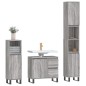 vidaXL Set Mobili da Bagno 3 pz Grigio Sonoma in Legno Multistrato vidaXL Set Mobili da Bagno 3 pz Grigio Sonoma in Legno Multistrato