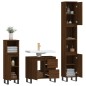 vidaXL Set Mobili da Bagno 3 pz Rovere Marrone in Legno Multistrato vidaXL Set Mobili da Bagno 3 pz Rovere Marrone in Legno Multistrato
