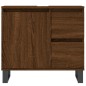 vidaXL Set Mobili da Bagno 3 pz Rovere Marrone in Legno Multistrato vidaXL Set Mobili da Bagno 3 pz Rovere Marrone in Legno Multistrato
