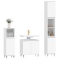 vidaXL Set Mobili da Bagno 3 pz Bianco in Legno Multistrato vidaXL Set Mobili da Bagno 3 pz Bianco in Legno Multistrato