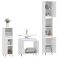 vidaXL Set Mobili da Bagno 3 pz Bianco in Legno Multistrato vidaXL Set Mobili da Bagno 3 pz Bianco in Legno Multistrato