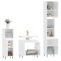 vidaXL Set Mobili da Bagno 3 pz Bianco Lucido in Legno Multistrato vidaXL Set Mobili da Bagno 3 pz Bianco Lucido in Legno Multistrato