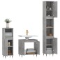 vidaXL Set Mobili da Bagno 3 pz Grigio Cemento in Legno Multistrato vidaXL Set Mobili da Bagno 3 pz Grigio Cemento in Legno Multistrato