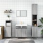 vidaXL Set Mobili da Bagno 3 pz Grigio Sonoma in Legno Multistrato vidaXL Set Mobili da Bagno 3 pz Grigio Sonoma in Legno Multistrato