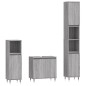 vidaXL Set Mobili da Bagno 3 pz Grigio Sonoma in Legno Multistrato vidaXL Set Mobili da Bagno 3 pz Grigio Sonoma in Legno Multistrato