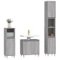 vidaXL Set Mobili da Bagno 3 pz Grigio Sonoma in Legno Multistrato vidaXL Set Mobili da Bagno 3 pz Grigio Sonoma in Legno Multistrato