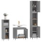vidaXL Set Mobili da Bagno 3 pz Grigio Sonoma in Legno Multistrato vidaXL Set Mobili da Bagno 3 pz Grigio Sonoma in Legno Multistrato