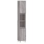 vidaXL Set Mobili da Bagno 3 pz Grigio Sonoma in Legno Multistrato vidaXL Set Mobili da Bagno 3 pz Grigio Sonoma in Legno Multistrato