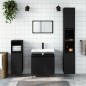 vidaXL Set Mobili da Bagno 3 pz Nero in Legno Multistrato vidaXL Set Mobili da Bagno 3 pz Nero in Legno Multistrato