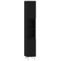 vidaXL Set Mobili da Bagno 3 pz Nero in Legno Multistrato vidaXL Set Mobili da Bagno 3 pz Nero in Legno Multistrato