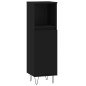 vidaXL Set Mobili da Bagno 3 pz Nero in Legno Multistrato vidaXL Set Mobili da Bagno 3 pz Nero in Legno Multistrato