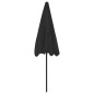 Ombrellone da Spiaggia Nero 200x125 cm