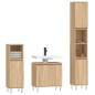 vidaXL Set Mobili da Bagno 3 pz Rovere Sonoma in Legno Multistrato vidaXL Set Mobili da Bagno 3 pz Rovere Sonoma in Legno Multistrato