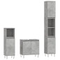 vidaXL Set Mobili da Bagno 3 pz Grigio Cemento in Legno Multistrato vidaXL Set Mobili da Bagno 3 pz Grigio Cemento in Legno Multistrato