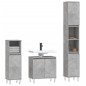 vidaXL Set Mobili da Bagno 3 pz Grigio Cemento in Legno Multistrato vidaXL Set Mobili da Bagno 3 pz Grigio Cemento in Legno Multistrato