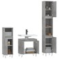 vidaXL Set Mobili da Bagno 3 pz Grigio Cemento in Legno Multistrato vidaXL Set Mobili da Bagno 3 pz Grigio Cemento in Legno Multistrato