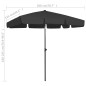 Ombrellone da Spiaggia Nero 200x125 cm