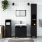 vidaXL Set Mobili da Bagno 3 pz Nero in Legno Multistrato vidaXL Set Mobili da Bagno 3 pz Nero in Legno Multistrato