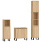 vidaXL Set Mobili da Bagno 3 pz Rovere Sonoma in Legno Multistrato