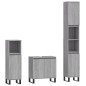 vidaXL Set Mobili da Bagno 3 pz Grigio Sonoma in Legno Multistrato vidaXL Set Mobili da Bagno 3 pz Grigio Sonoma in Legno Multistrato