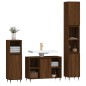 vidaXL Set Mobili da Bagno 3 pz Rovere Marrone in Legno Multistrato vidaXL Set Mobili da Bagno 3 pz Rovere Marrone in Legno Multistrato